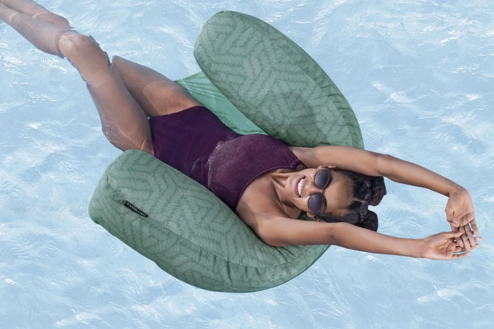 Надувний плотик-крісло Bestway 43908 (92x66x20 см) з сіткою