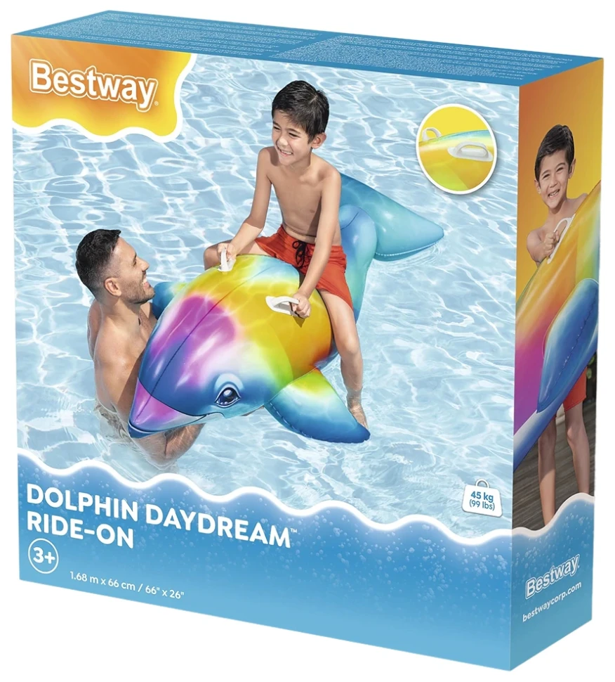 Надувний плотик Bestway 41541 Дельфін (173x84x46 см)