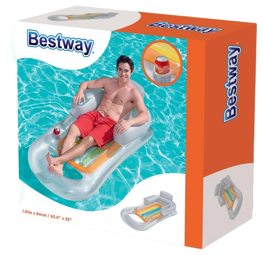 Надувний матрац-шезлонг Bestway 43028 (150x77x50 см)