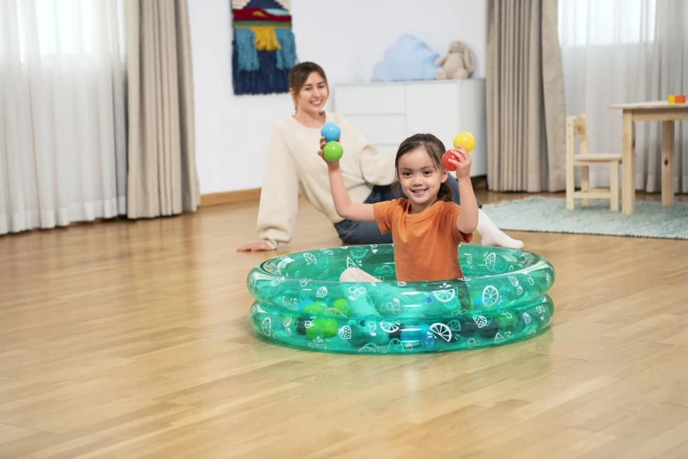 Надувний дитячий басейн Bestway 51141 (91x20 см) з м'ячиками