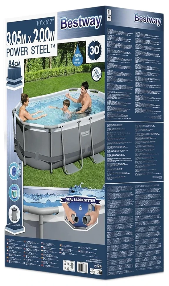 Каркасный бассейн Bestway 5614A (305x200x84 см) насос-фильтр 1249 л/ч