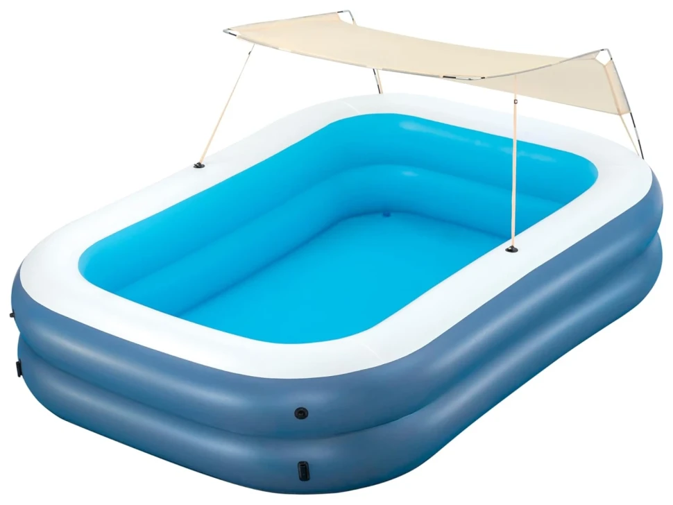 Надувной бассейн Bestway 54449 (254x178x140 см) с солнцезащитным навесом