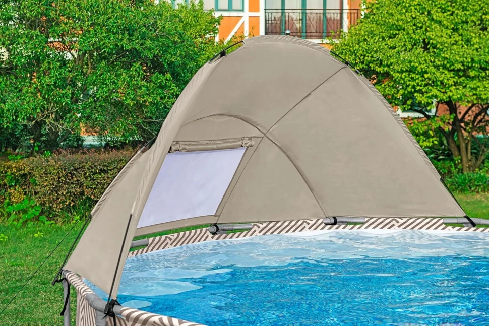 Каркасний басейн Bestway 561FY (396x107 см) з навісом, насос-фільтр, драбина, тент