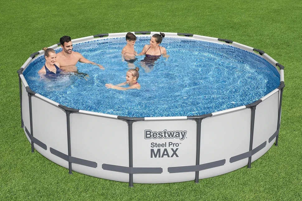 Каркасный бассейн Bestway 56488 (457x107 см) насос-фильтр, лестница, тент