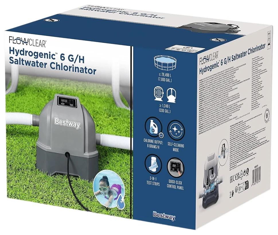Хлоргенератор Bestway 58678 (від 1249 л/год, хлор 6 г/год)