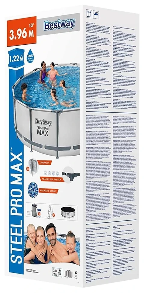 Каркасный бассейн Bestway 5618W (396x122 см) насос-фильтр, лестница, тент