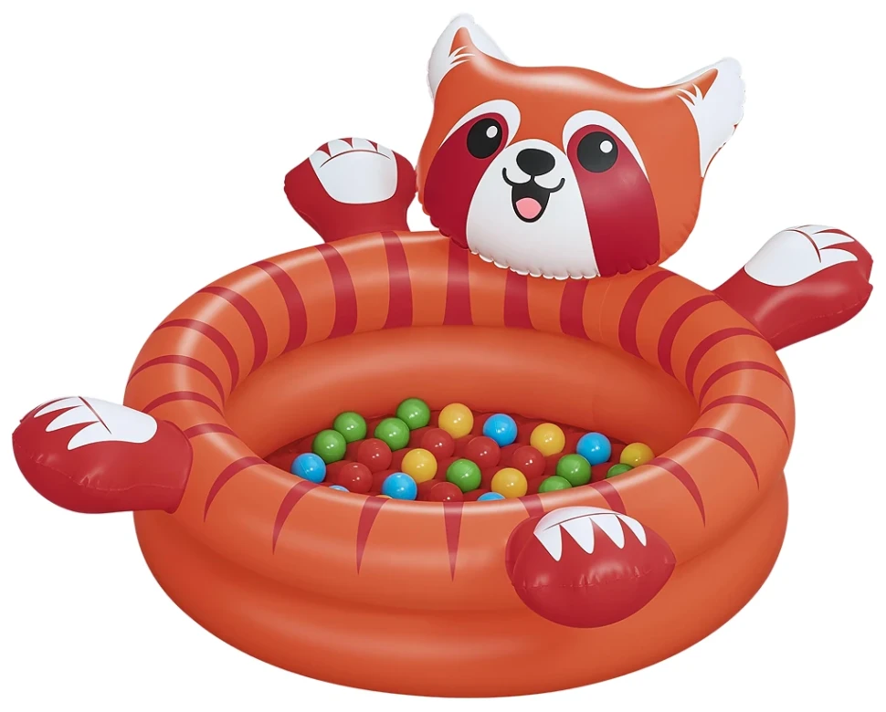 Надувной детский бассейн Bestway 52702 Панда (107x94x58 см) с мячиками
