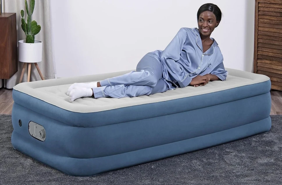 Надувне ліжко Bestway 6713P (191x97x46 см) c вбудованим насосом, автопідкачування, порти USB