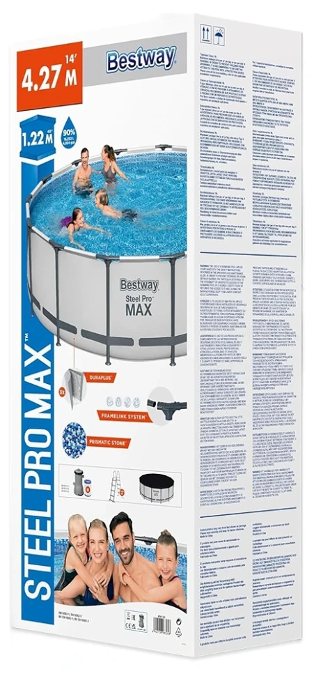 Каркасный бассейн Bestway 5612X (427x122 см) насос-фильтр, лестница, тент