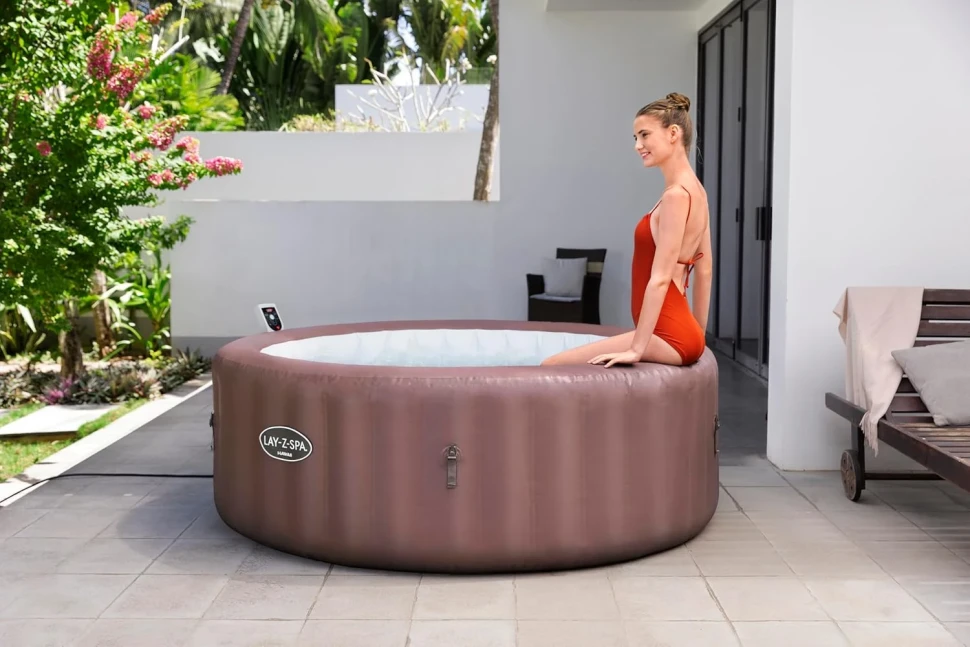 Надувной джакузи Bestway 6001G Hawaii (196x71 см, аэромассаж, 140 форсунок, Wi-Fi)