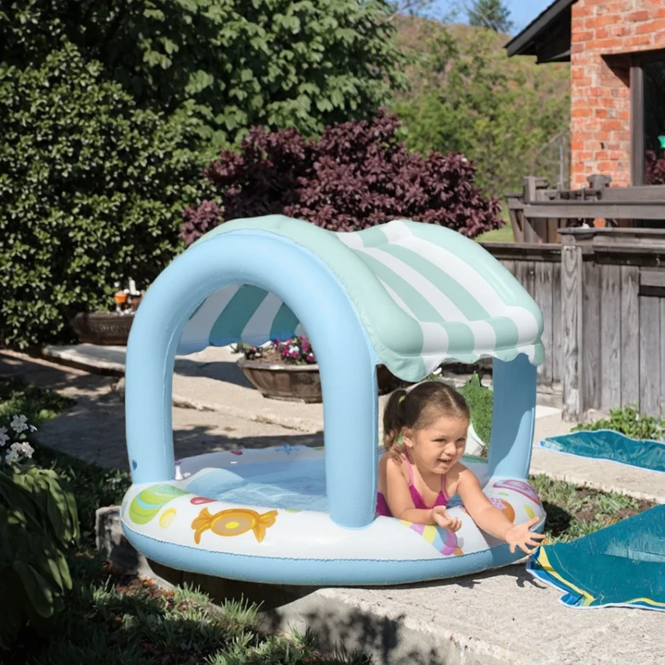 Надувной детский бассейн Bestway 52638 (Ø104x84 см) с навесом