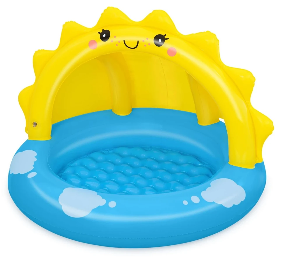 Надувной детский бассейн Bestway 52637 Солнышко (101x97x71 см) с навесом