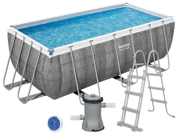 Каркасний басейн Bestway 56722 (412x201x122 см) насос-фільтр, сходи