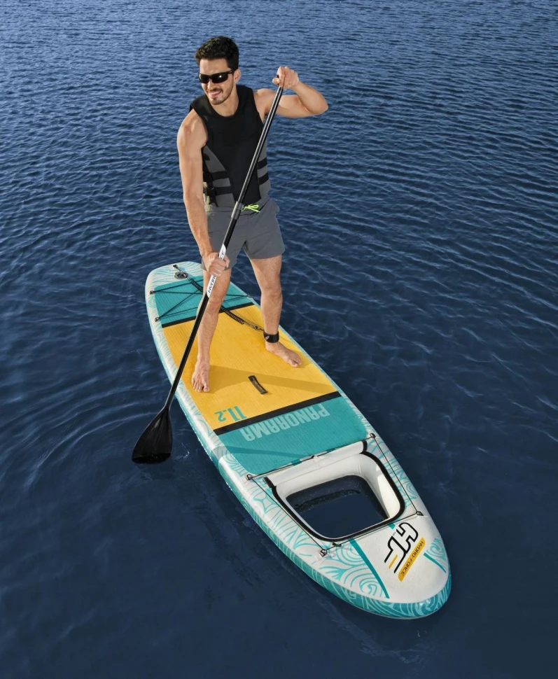 SUP-борд Bestway 65363 (340x89x15 см) весло, насос, страхувальний трос, сумка