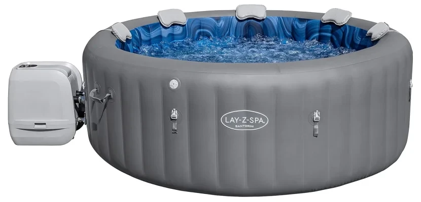 Надувной джакузи Bestway 6001T Santorini (216x80 см, гидромассаж/аэромассаж, 10/180 форсунок, Wi-Fi)