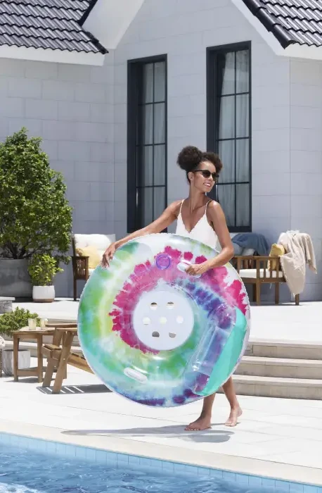 Надувне коло Bestway 43637 (Ø106x61 см) з підголівником