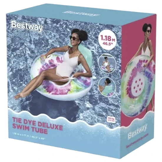 Надувне коло Bestway 43637 (Ø106x61 см) з підголівником