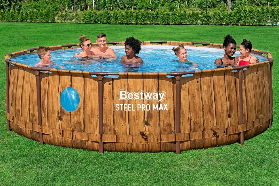 Каркасний басейн Bestway 561JM (427x107 см) насос-фільтр, драбина, тент