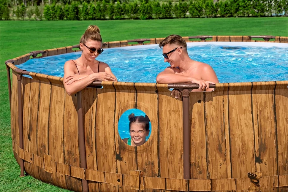 Каркасний басейн Bestway 561JM (427x107 см) насос-фільтр, драбина, тент