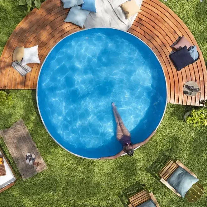 Каркасний басейн Bestway 561RW (305x61 см) насос-фільтр, тент, 4 підстаканника