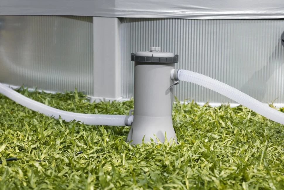 Каркасний басейн Bestway 561RW (305x61 см) насос-фільтр, тент, 4 підстаканника