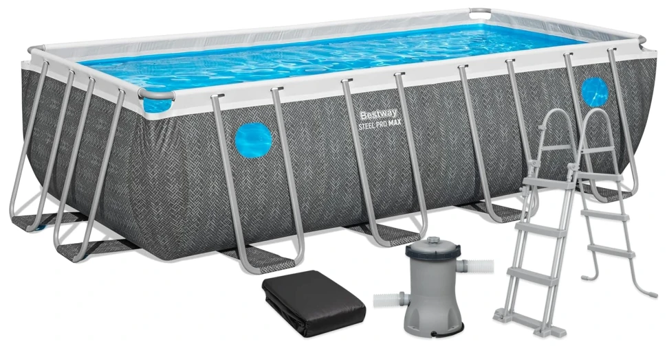 Каркасний басейн Bestway 561MB (488x244x122 см) насос-фільтр, драбина, тент