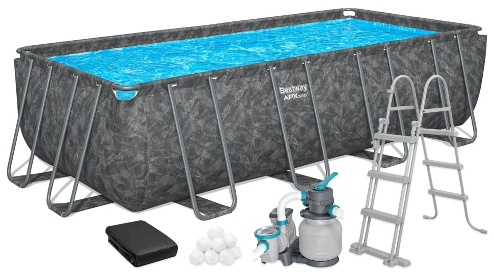 Каркасний басейн Bestway 561KA (549x274x132 см) пісочний насос-фільтр, драбина, тент, наповнювач для фільтра Polysphere