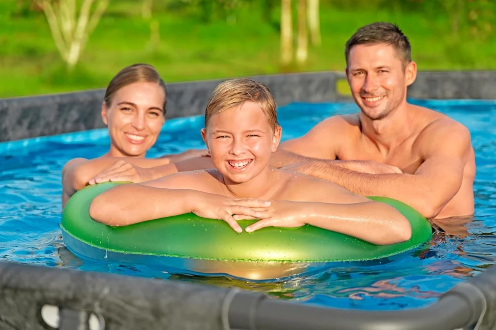 Каркасний басейн Bestway 561KA (549x274x132 см) пісочний насос-фільтр, драбина, тент, наповнювач для фільтра Polysphere