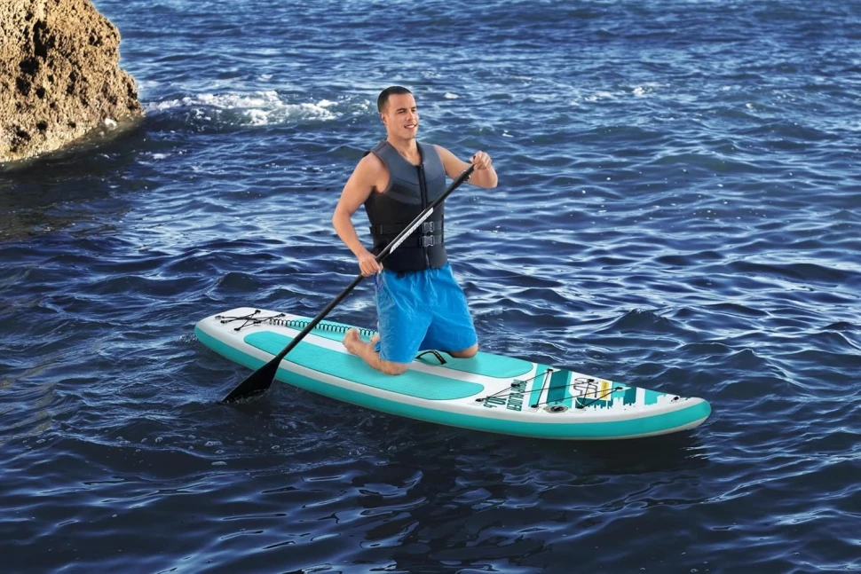 SUP-борд Bestway 65347 (320x79x12 см) весло, насос, страхувальний трос, сумка