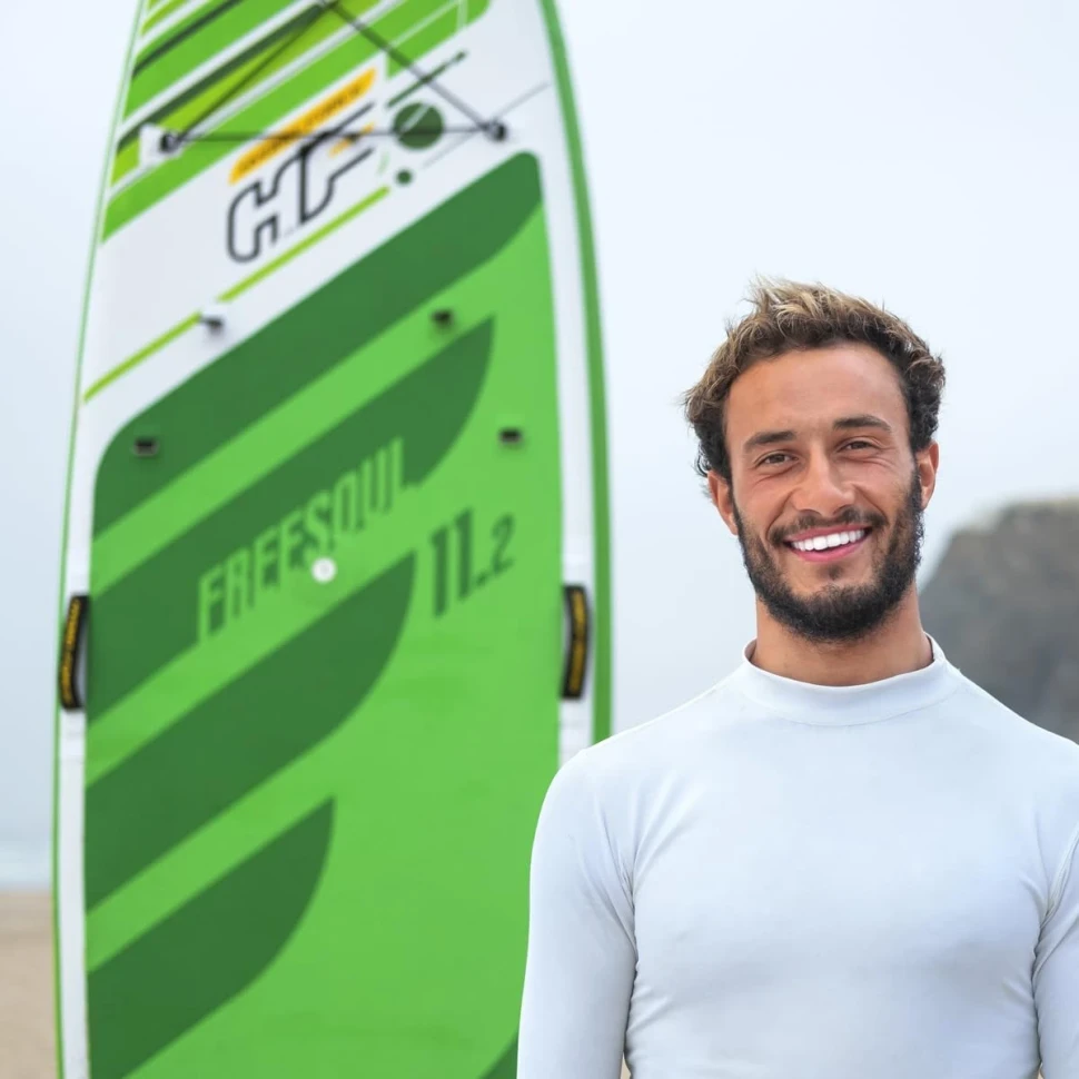 SUP-борд Bestway 65310 (340x89x15 см) весло, насос, сидіння, страхувальний трос, сумка