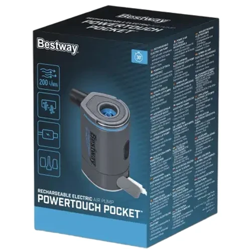 Насос електричний Bestway 62322 (200 л/хв, акумулятор 1600 mAh, LED-підсвічування, USB)