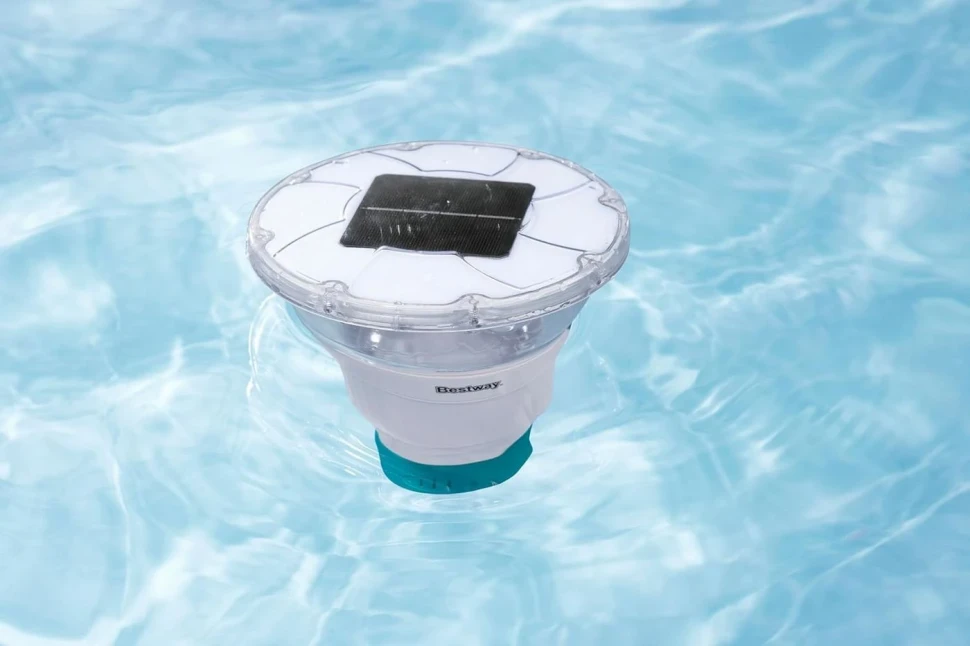 Поплавковий дозатор для хімії Bestway 58943 на сонячній енергії, LED підсвічування, пульт ДУ
