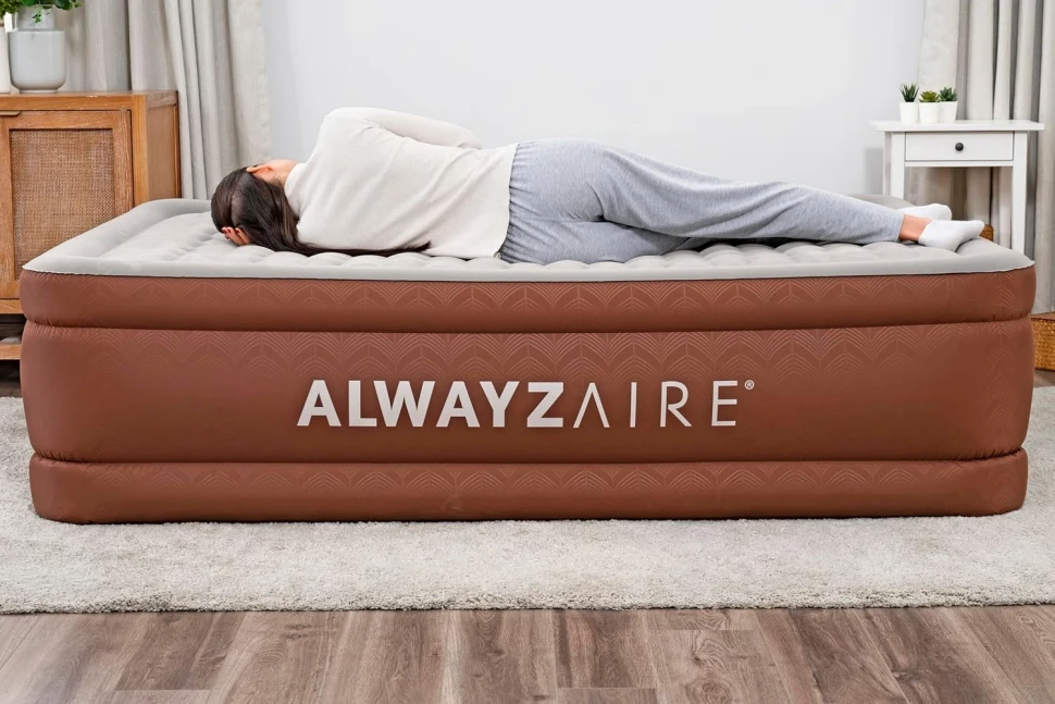 Надувне ліжко Bestway 69160 (203x152x51) c вбудованим насосом, автопідкачування, порти USB