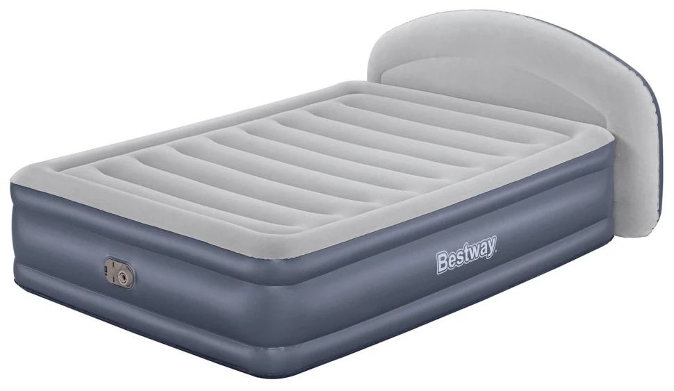 Надувне ліжко Bestway 671BD (229x152x84) з узголів'ям, вбудований насос