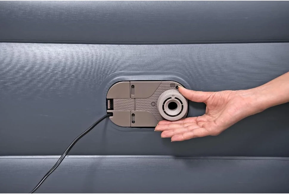 Надувне ліжко Bestway 671BD (229x152x84) з узголів'ям, вбудований насос