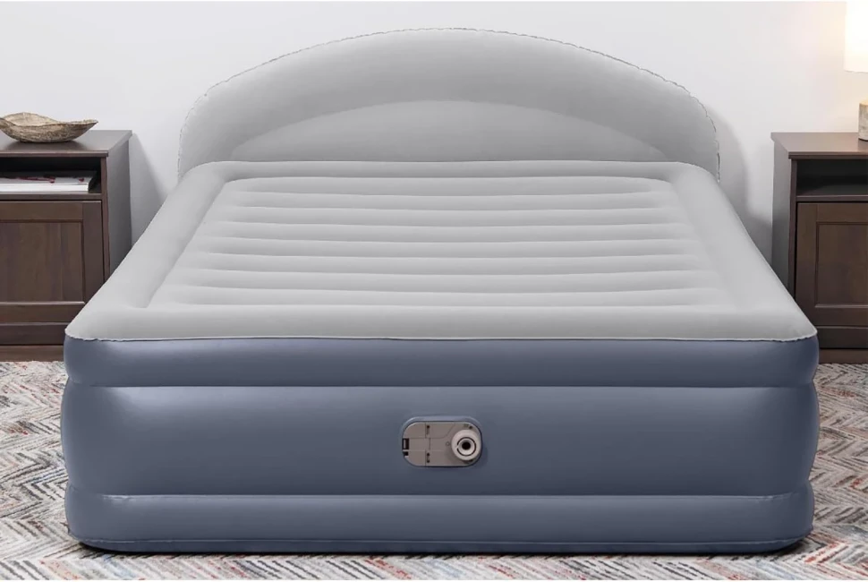 Надувне ліжко Bestway 671BD (229x152x84) з узголів'ям, вбудований насос