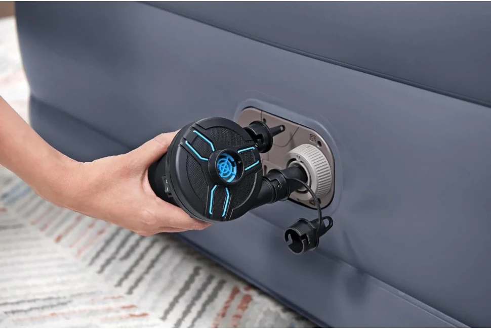 Надувне ліжко Bestway 671BD (229x152x84) з узголів'ям, вбудований насос