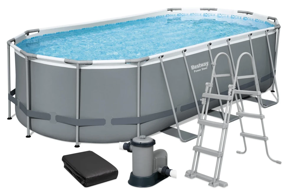 Каркасний басейн Bestway 56710 (549x274x122 см) насос-фільтр, драбина, тент