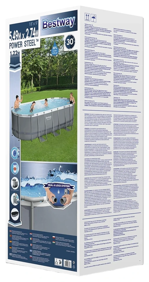 Каркасний басейн Bestway 56710 (549x274x122 см) насос-фільтр, драбина, тент