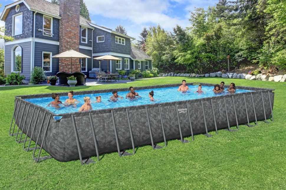 Каркасний басейн Bestway 561KJ (956x488x132 см) пісочний насос-фільтр, сходи, тент, наповнювач для фільтра