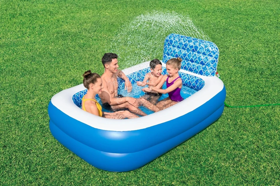 Надувной бассейн Bestway 54451 (229x152x96 см) с водопадом