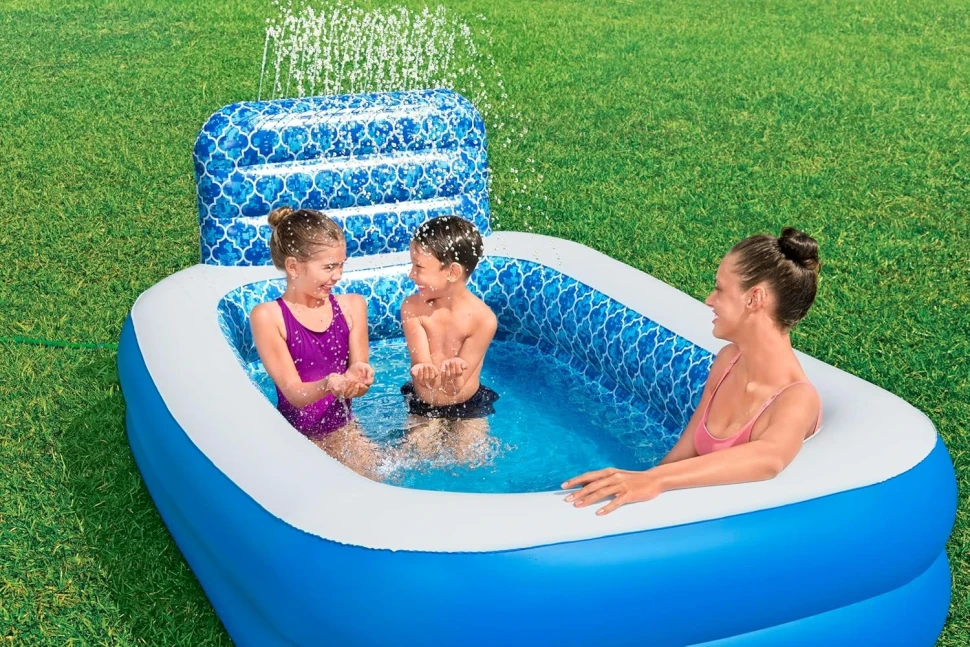 Надувной бассейн Bestway 54451 (229x152x96 см) с водопадом