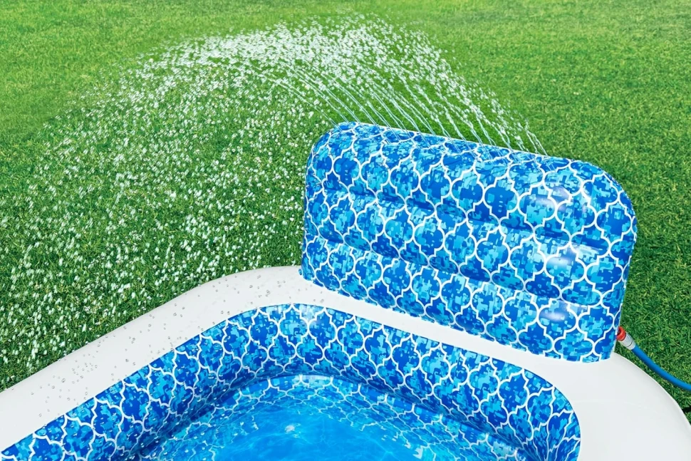 Надувной бассейн Bestway 54451 (229x152x96 см) с водопадом