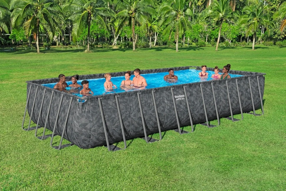 Каркасний басейн Bestway 561KG (732x366x132 см) пісочний насос-фільтр, сходи, тент, наповнювач для фільтра