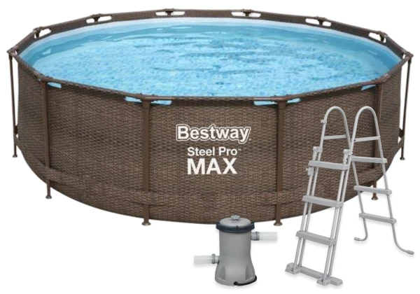 Каркасний басейн Bestway 56709 (366x100 см) насос-фільтр, драбина