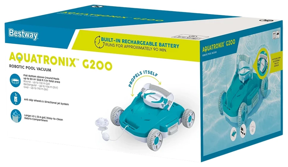 Автономний робот пилосос Bestway 58765 AquaTronix G200 для очищення басейну