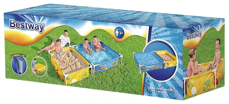 Каркасний дитячий басейн Bestway 561CF (213x122x30,5 см) з пісочницею