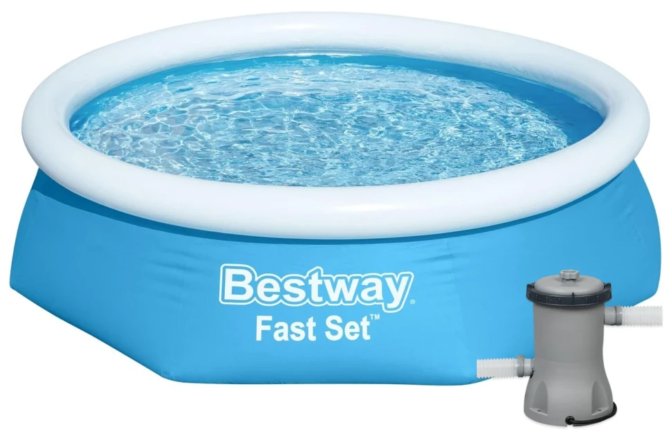 Надувний басейн Bestway 57450 (244x61 см) насос-фільтр 1249 л/год