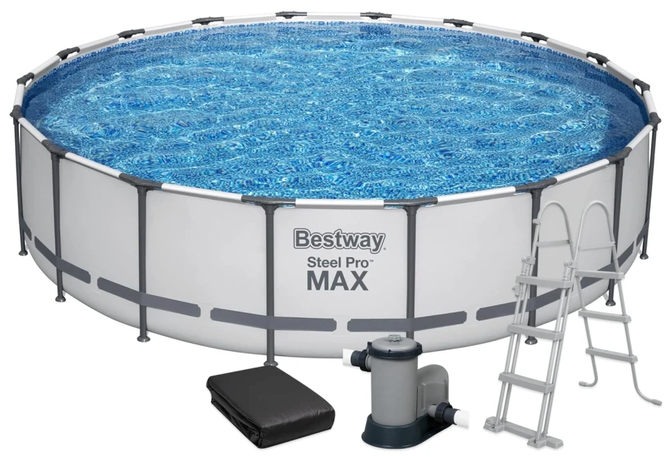 Каркасний басейн Bestway 56462 (549x122 см) насос-фільтр, драбина, тент