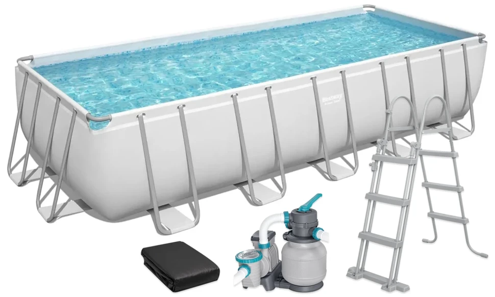 Каркасний басейн Bestway 5612B (640x274x132 см) пісочний насос-фільтр, сходи, тент